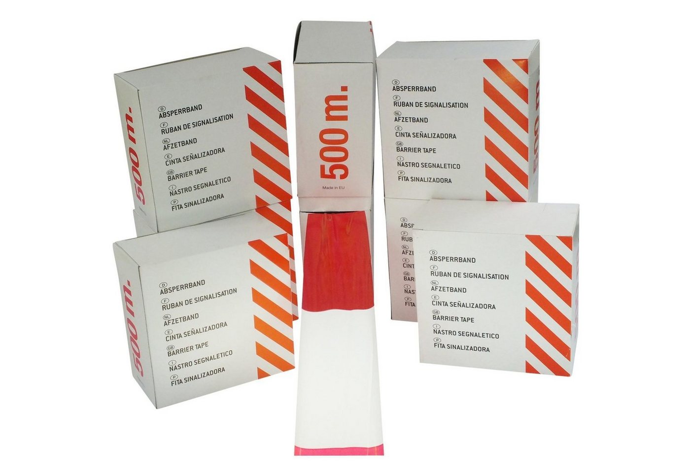 BauSupermarkt24 Absperrkette 1 Rol. Absperrband 80mm doppelseitig Standart 500m in der Spenderbox, Länge 500 m BauSupermarkt24 Absperrkette 1 Rol. Absperrband 80mm doppelseitig Standart 500m in der Spenderbox, Länge 500 m von BauSupermarkt24
