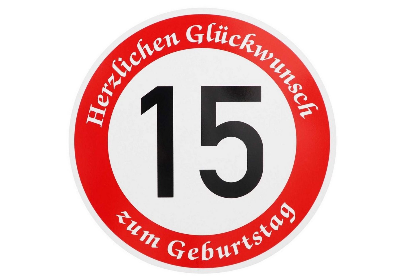 BauSupermarkt24 Metallschild ORIGINAL Verkehrszeichen Nr. 274-15 Geburtstag*15 km/h * Straßenschil von BauSupermarkt24