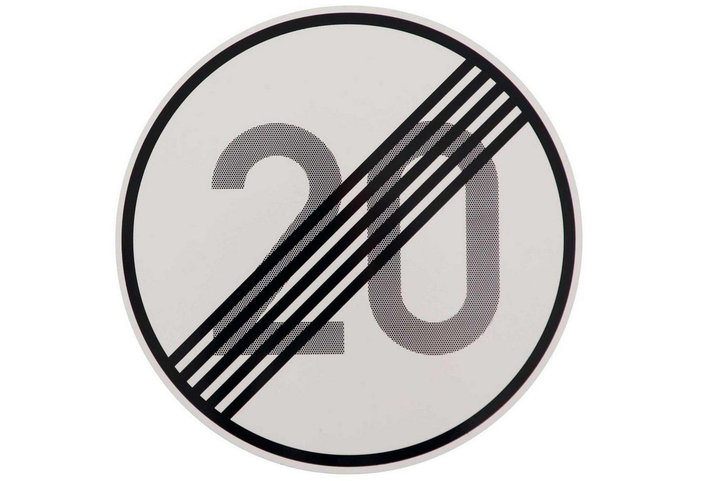 BauSupermarkt24 Metallschild ORIGINAL Verkehrszeichen Nr. 278-20 Ende 20 km/h Straßenschild von BauSupermarkt24