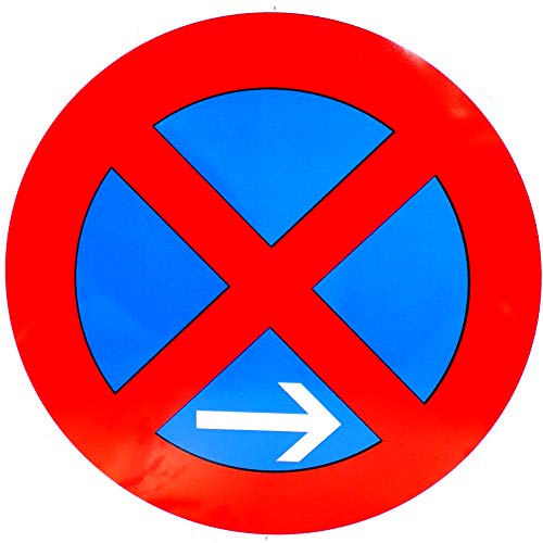 BauSupermarkt24 ORIGINAL VERKEHRSZEICHEN Nr. 283 HALTEVERBOT 600 mm Straßenschild, RAL Gtez. Verkehrszeichen Verkehr Zeichen Straße Straßenzeichen Halteverbot (rechts) nach StVO 600 mm 60 cm Ø Groß von BauSupermarkt24