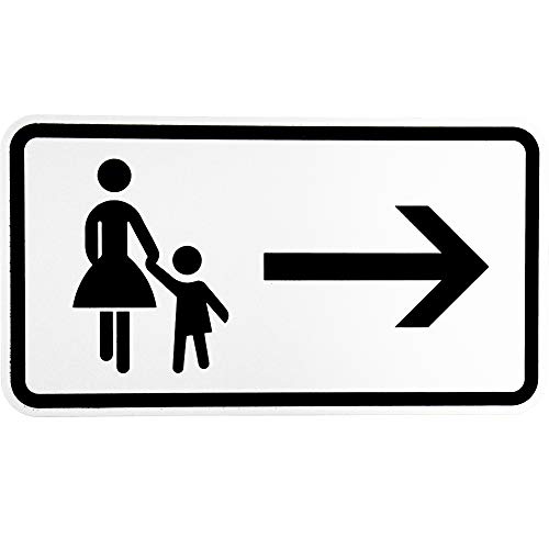 BauSupermarkt24 ORIGINAL Verkehrsschild Nr. 1000-22" Fußgänger Gehweg rechts gegenüber benutzen Verkehrszeichen Schild Straßenschild Zusatzschild Verkehrsschilder Verkehrsschild Straßenzeichen von BauSupermarkt24