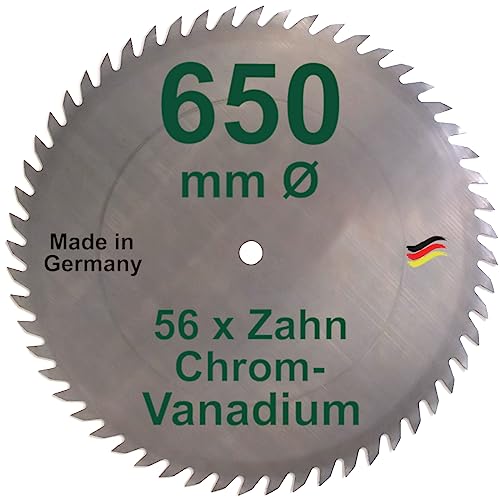 CV Sägeblatt 650 x 30 mm KV-A Wolfszahn Brennholzsägeblatt Kreissägeblatt Chromvanadium für Wippsäge und Brennholz 650mm von BauSupermarkt24