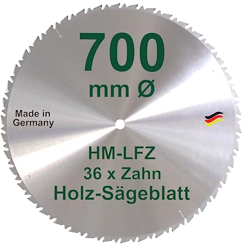 HM Sägeblatt 700 mm LFZ Flach-Zahn Hartmetall Widea für Brennholz Hartholz Kreissägeblatt für Wippsäge und Brennholzsäge 700mm von BauSupermarkt24