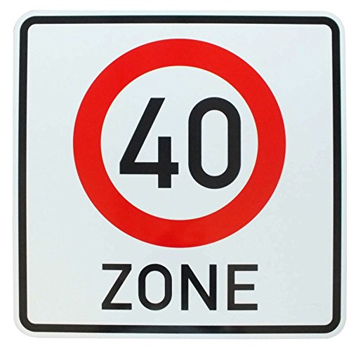 ORIGINAL VERKEHRSSCHILD BEGINN ZONE 40 Geburtstag Verkehrszeichen 274.1 Schild Geburtstagsschild Zonenschild Straßenschild Schilder Straßenschilder von BauSupermarkt24