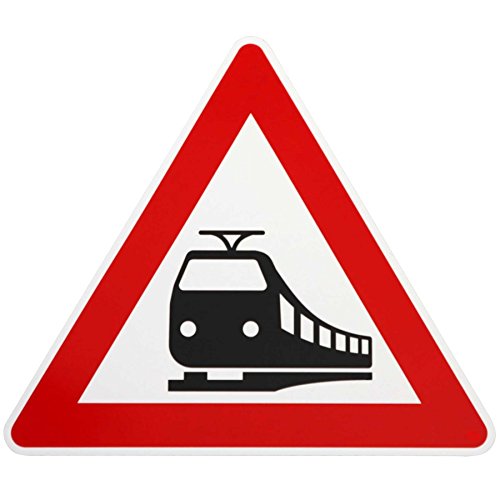 ORIGINAL Verkehrsschild Achtung unbeschrankter Bahnübergang Nr. 151 Schild Lokomotive Zug Lok Verkehrszeichen Schilder Straßenschild Eisenbahnschild Strassenzeichen Eisenbahn Warnschild Lokschild von BauSupermarkt24