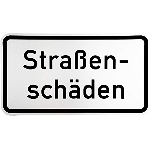 ORIGINAL Verkehrsschild Nr. 1007-34 " Straßenschäden " 330 x 600 mm Verkehrszeichen Schild Straßenschild Zusatzschild Verkehrsschilder Straßenschilder Verkehrsschild Straßenzeichen Straße Schäden von BauSupermarkt24