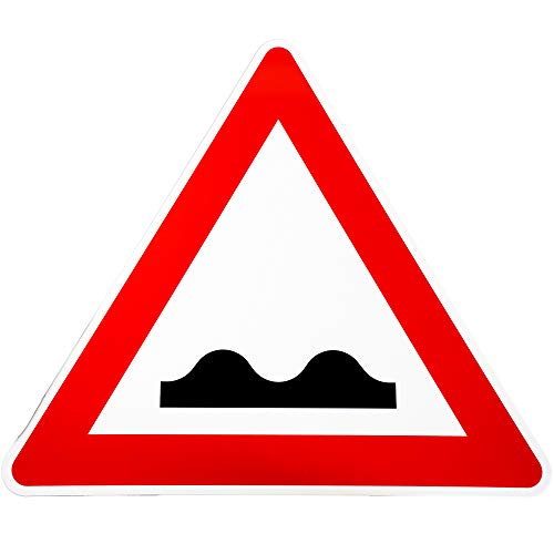 ORIGINAL Verkehrsschild Nr. 112 * Unebene Fahrbahn * SL 900 mm Verkehrszeichen Achtung Warnschild Strassenschild Hinweisschild Gefahrenzeichen Schild Gefahrenschild RA1 Schilder uneben von BauSupermarkt24