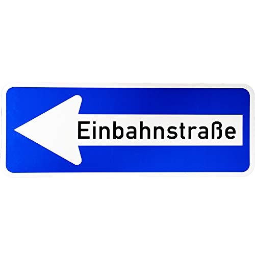 ORIGINAL Verkehrsschild Nr. 220 - 10 " Einbahnstraße linksweisend " 300 x 800 mm Verkehrszeichen Schild Straßenschild Zusatzschild Verkehrsschilder Verkehrsschild Straßenzeichen links Einbahnstrasse von BauSupermarkt24