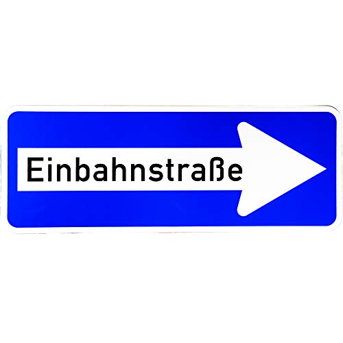 ORIGINAL Verkehrsschild Nr. 220 - 20 " Einbahnstraße rechtsweisend " 300 x 800 mm Verkehrszeichen Schild Straßenschild Zusatzschild Verkehrsschilder Verkehrsschild Straßenzeichen rechts Einbahnstrasse von BauSupermarkt24