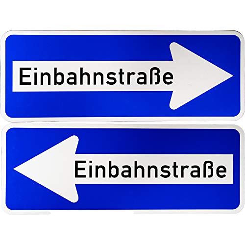 ORIGINAL Verkehrsschild Nr. 220 - 40 " Einbahnstraße doppelseitig " 300 x 800 mm Verkehrszeichen Schild Straßenschild Zusatzschild Verkehrsschilder Verkehrsschild Straßenzeichen beidseitig Einbahn von BauSupermarkt24