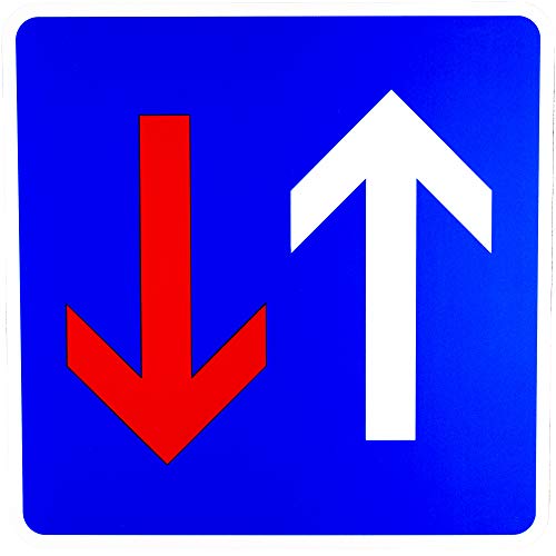 ORIGINAL Verkehrsschild Nr. 308 " Vorrang vor dem Gegenverkehr " Verkehrszeichen Schild Straßenschild Zusatzschild Verkehrsschilder Verkehrsschild Straßenzeichen Gebotsschild verengte Fahrbahn StVO von BauSupermarkt24