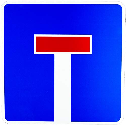 BauSupermarkt24 ORIGINAL Verkehrsschild Nr. 357 'Sackgasse' Hart-Aluminium 420 x 420 mm einseitig bedruckt in Folientyp 1 nach StVO Made in Germany von BauSupermarkt24
