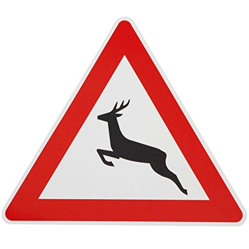 ORIGINAL Verkehrszeichen 142 Achtung WILDWECHSEL mit Symbol Hirsch 630mm SL Verkehrsschild RAL Schild Verkehrsschilder Schilder Warnschild Straßenschild Warnzeichen Strassenschilder Hinweisschild StVO von BauSupermarkt24