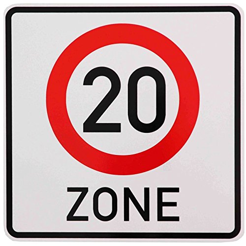 Original Verkehrszeichen 274.1-20 20 Zone RAL Gütezeichen 600 mm DN StVO Geburtstag Geschenk Geburtstagsschild Straßenschild Verkehrsschild Schilder von BauSupermarkt24