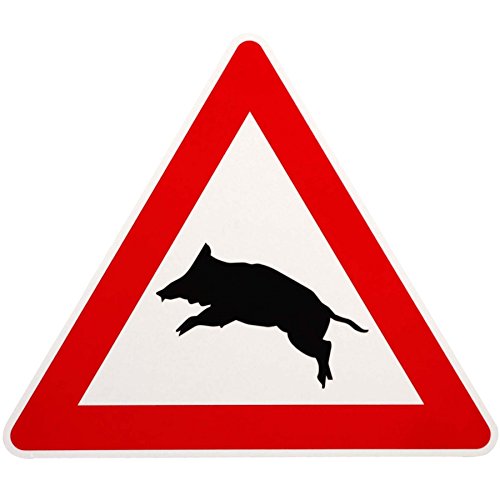 ORIGINAL Verkehrszeichen Nr. 101 Achtung Wildschweine 630 mm SL Verkehrsschild Schild Verkehrsschilder Schilder Gefahrenzeichen Vorsicht Wildschwein Wildwechsel Warnschild Straßenschild Straßenzeichen von BauSupermarkt24