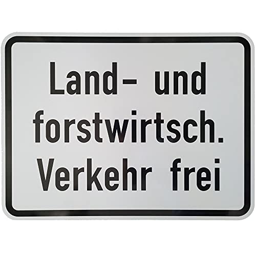 ORIGINAL Verkehrszeichen Nr. 1026-38 * Land - und forstwirtschaftlicher Verkehr frei * 450x600 mm Verkehrsschild Schild Zusatzschild Straßenschilder Verkehrsschild Straßenschild Zusatzzeichen von BauSupermarkt24