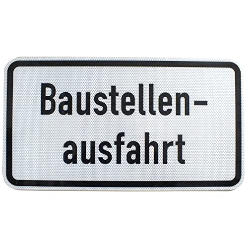 Original Verkehrsschild RA2 Nr. 1007-33 Baustellenausfahrt 330 x 600 mm StVO RSA-21 RAL Straßenschild Baustellenschild Verkehrszeichen Verkehrsschilder Straßenschilder Schild Schilder von BauSupermarkt24