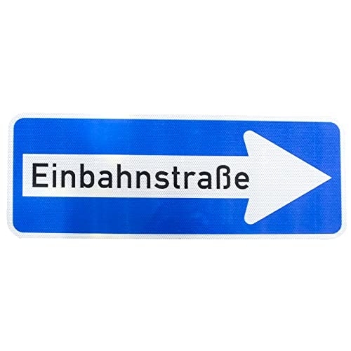 Original Verkehrsschild RA2 Nr. 220-20 Einbahnstraße rechtsweisend 300 x 800 mm StVO RSA-21 RAL Straßenschild Baustellenschild Verkehrszeichen Verkehrsschilder Straßenschilder Schild Schilder von BauSupermarkt24