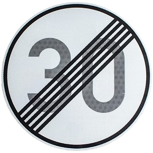 Original Verkehrsschild RA2 Nr. 278-30 Ende der zulässigen Höchstgeschwindigkeit 30 km/h 600 mm StVO RSA-21 RAL Straßenschild Baustellenschild Verkehrszeichen Verkehrsschilder Straßenschilder Schilder von BauSupermarkt24