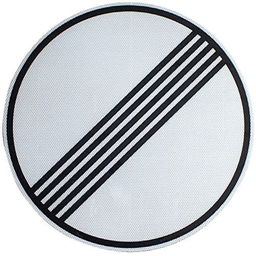 Original Verkehrsschild RA2 Nr. 282 Ende sämtlicher Geschwindigkeitsbegrenzungen 600 mm StVO RSA-21 RAL Straßenschild Baustellenschild Verkehrszeichen Verkehrsschilder Straßenschilder Schilder von BauSupermarkt24