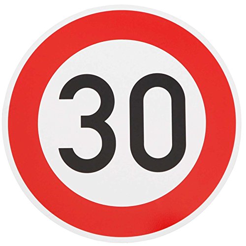 Original Verkehrszeichen 30 KM/H Schild Nr. 274-30 StVO DN 600 mm Geburtstagsgeschenk RAL Straßenschild Schilder Verkehrsschilder Straßenschilder von BauSupermarkt24