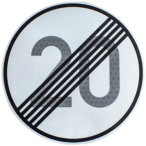 Original Verkehrszeichen RA2 Nr. 278-20 Ende der zulässigen Höchstgeschwindigkeit 20 km/h 600 mm StVO RSA-21 RAL Straßenschild Baustellenschild Verkehrsschild Verkehrsschilder Straßenschilder Schilder von BauSupermarkt24
