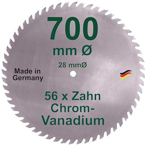 Sägeblatt CV 700 x 28 mm KV-A Wolfszahn Brennholzsägeblatt Kreissägeblatt Chrom-Vanadium für Brennholzsäge Wippsäge und Brennholz von BauSupermarkt24
