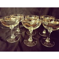 Set Mit 6 Mid-Century Modern | Mcm Prairie Gold Champagner -/Weingläsern Von Homer Laughlin von BaublesBowsToo