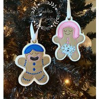 Freches Lebkuchenpaar Weihnachten Urlaub Baumschmuck Set | 2 von BaublesByAshley