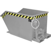 Bauer® Kippbehälter, niedrige Bauhöhe, lackiert, Volumen 0,5 m³, RAL 7005 mausgrau von Bauer®