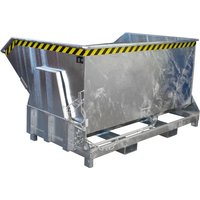 Bauer® Kippbehälter mit Abrollmechanik Premium, breite Bauform, verzinkt, ohne Deckel, Volumen 2 m³ von Bauer®