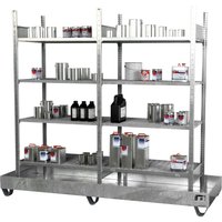 Bauer® Kleingebinderegal mit Auffangwanne 3023-4E, verzinkt von Bauer®