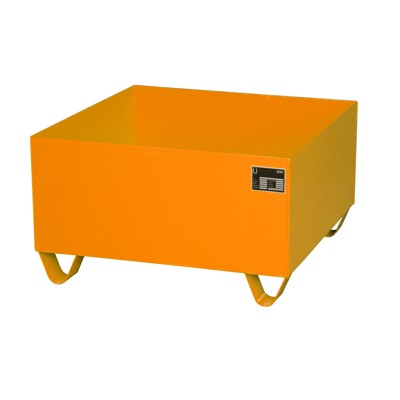 Auffangwanne 800 x 800 x 460mm, lackiert orange RAL 2000 von Bauer