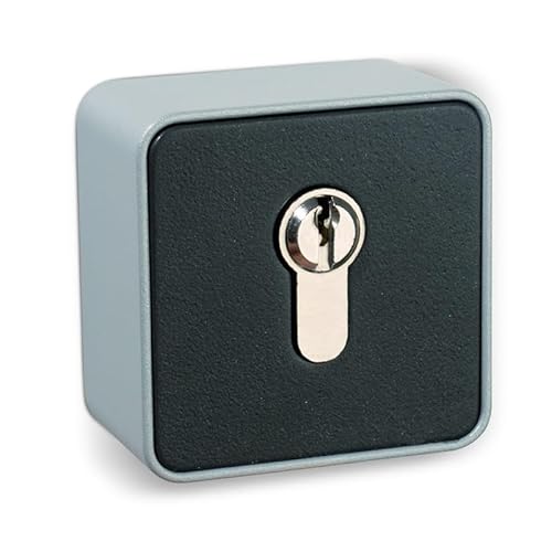 BAUER - Schlüsselschalter auf Putz, 1 seitig, Metallgehäuse, mit EU Zylinder "Tastend" von Bauer