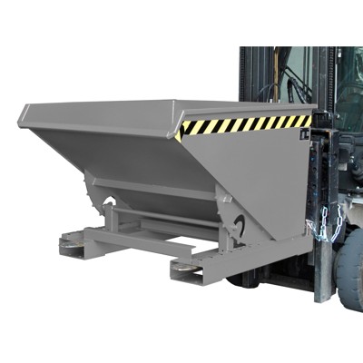 Kippbehälter Abrollsystem 0,6m³, 1260 x 1070 x 835mm, lackiert grau von Bauer