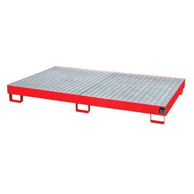 Regalwanne m Gitterrost RW-GR 2200-1, lackiert rot von Bauer