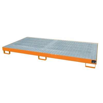 Regalwanne m Gitterrost RW-GR 2700-1, lackiert orange RAL 2000 von Bauer