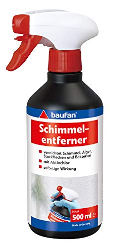 Baufan Schimmelentferner - 500ml I Schimmelspray mit Aktivchlor für Schimmel & Algen, Silikon- und Fliesenfugen I Anti Schimmel Spray Chlorreiniger von Baufan