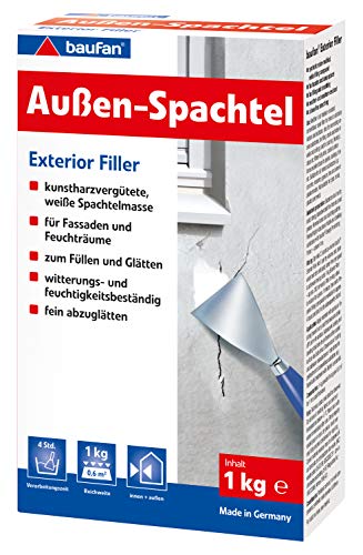 Baufan Außen Spachtel, auf Zementbasis, 1 kg, transparent von Baufan