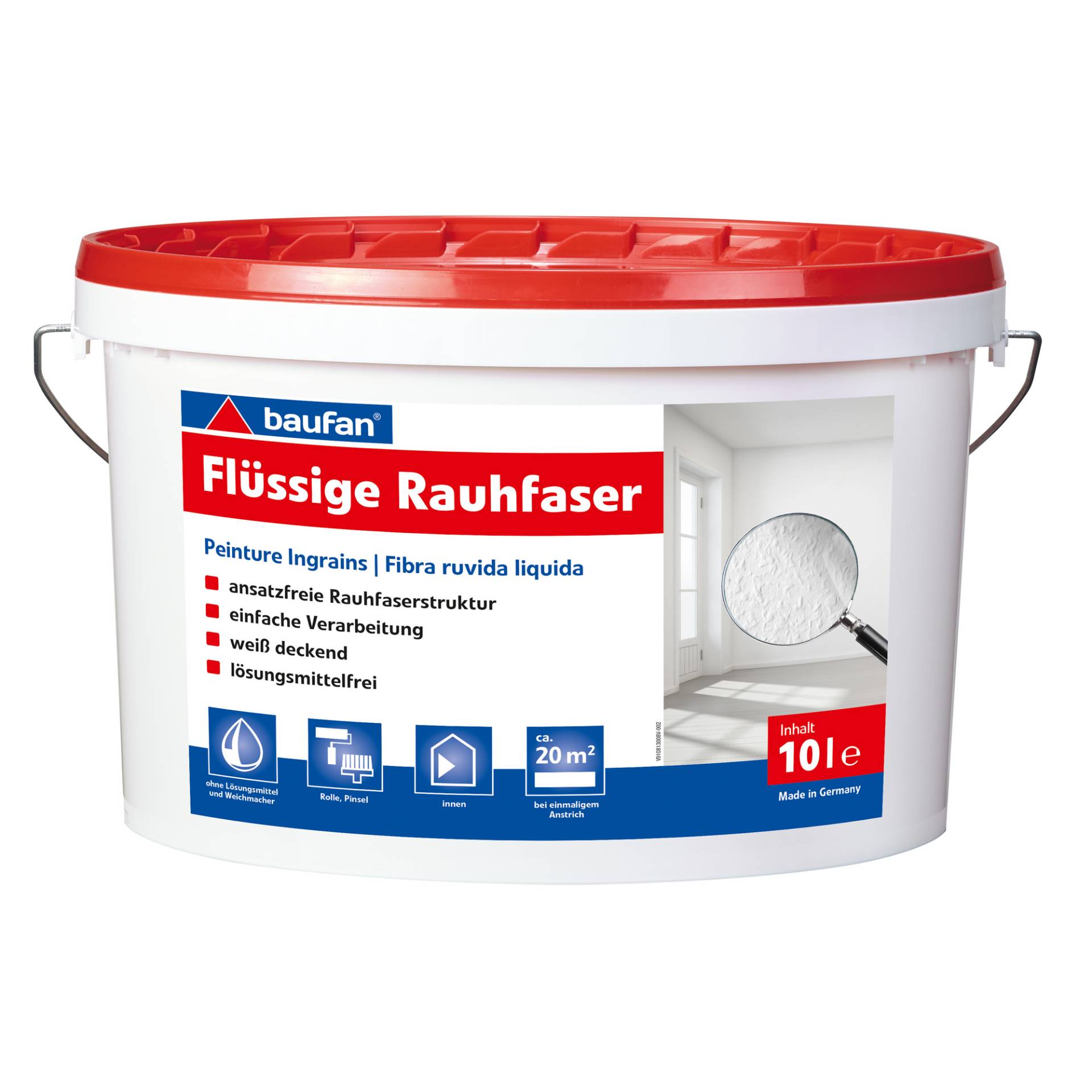 Baufan Flüssige Rauhfaser weiß matt 10 l Baufan Flüssige Rauhfaser weiß matt 10 l von Baufan