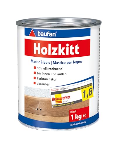 Baufan Holzkitt, gebrauchsfertige Füllmasse, 1 kg von Baufan