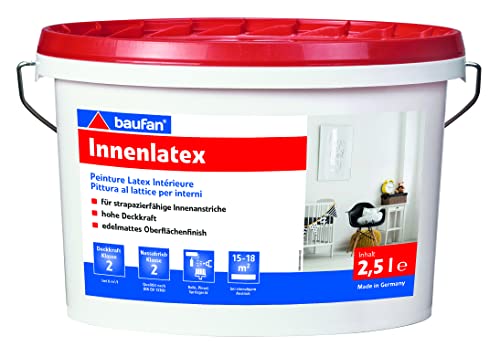 Baufan Innenlatex 2,5 Liter, 21422, weiß, 2.5 l (1er Pack) von Baufan