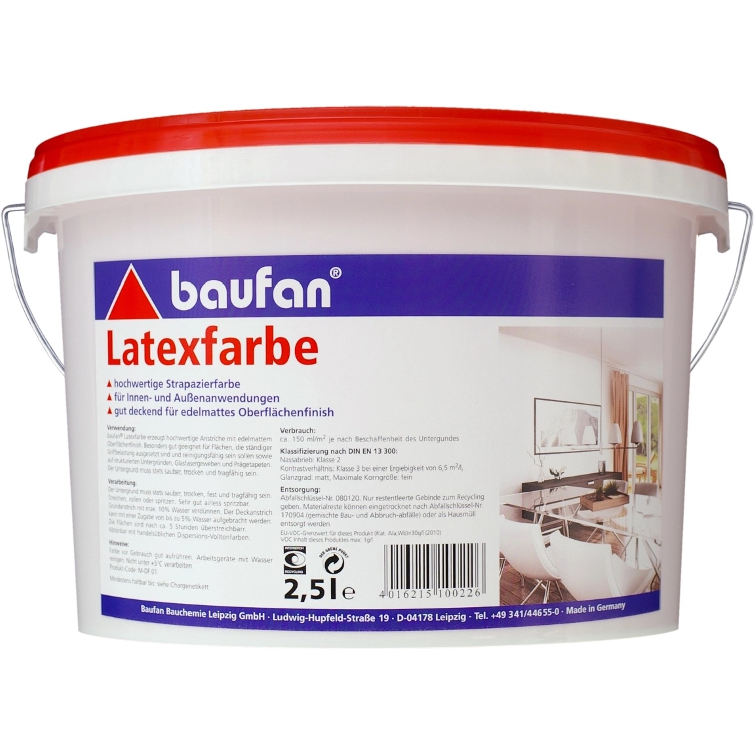 Baufan Latexfarbe 2,5 l von Baufan
