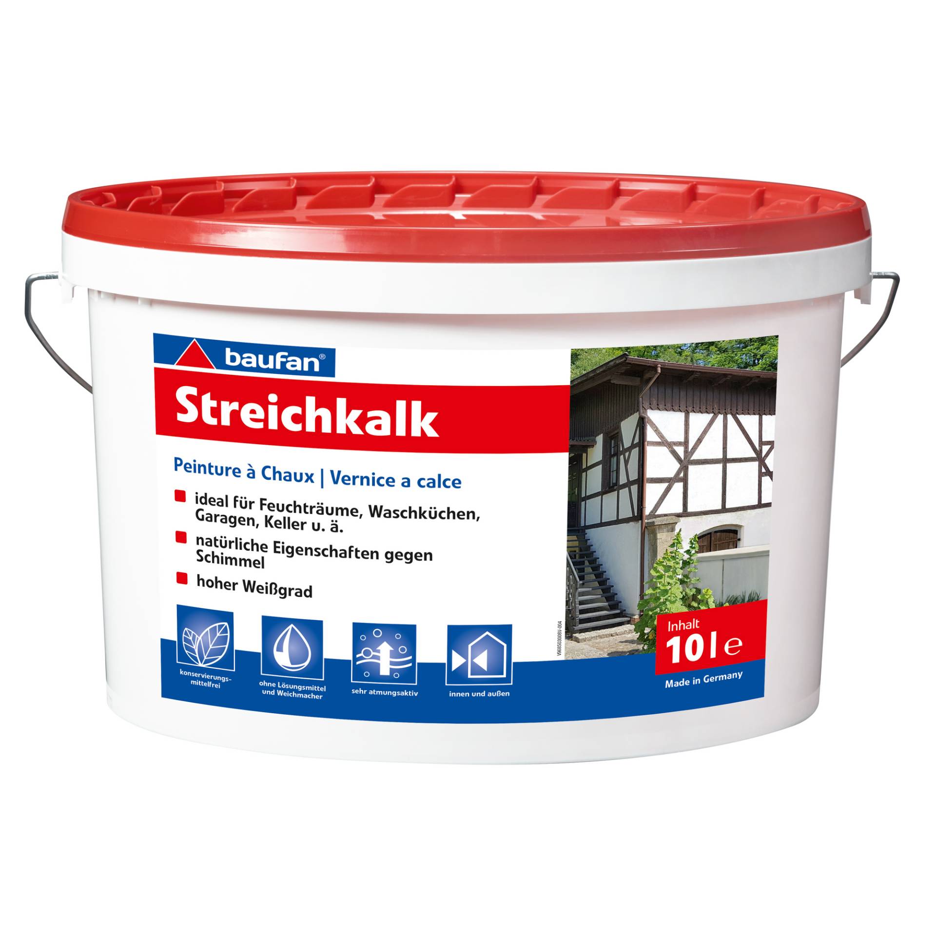Baufan Streichkalk weiß matt 10 l Baufan Streichkalk weiß matt 10 l von Baufan