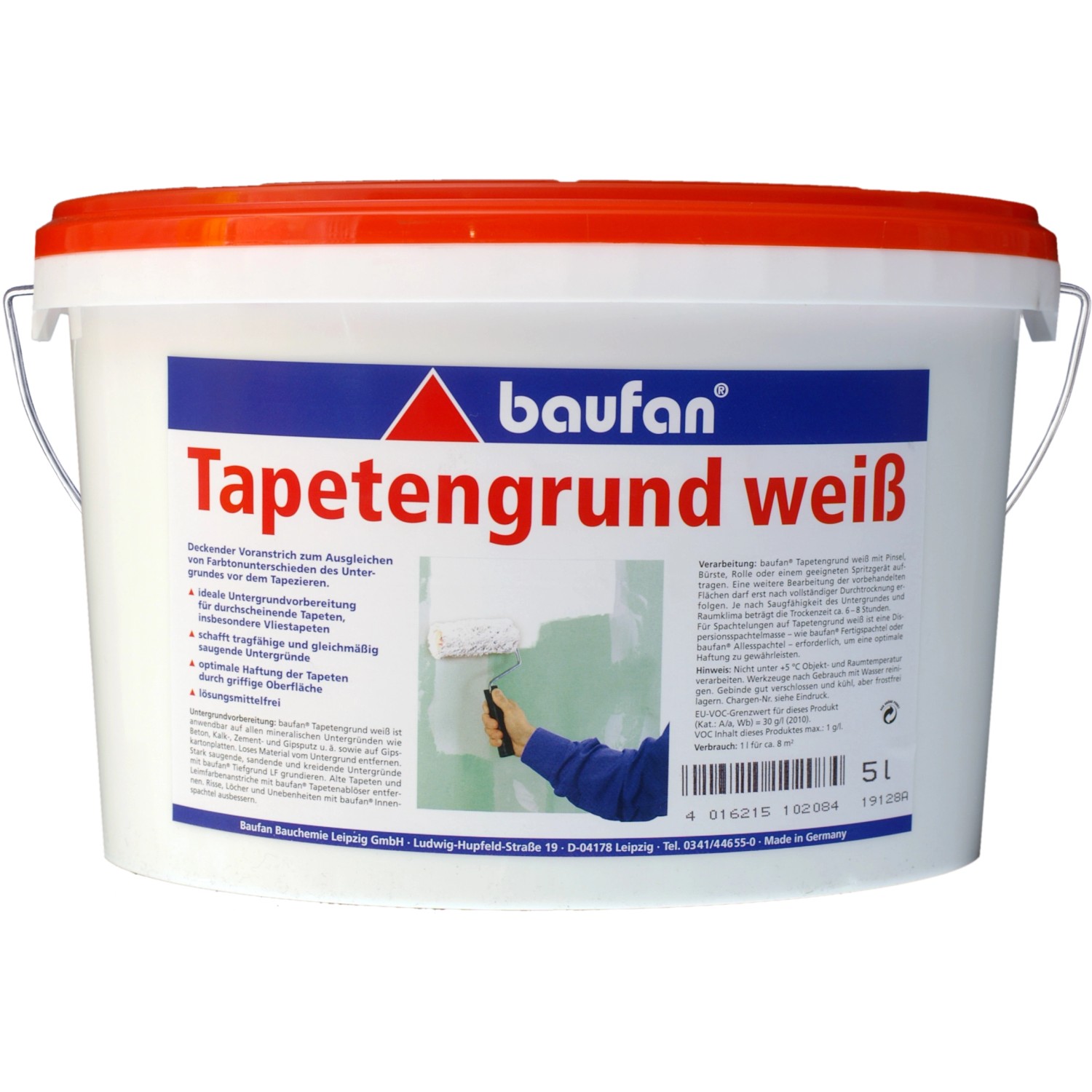 Baufan Tapetengrund Weiß 5 l von Baufan