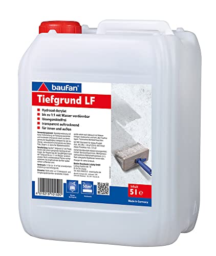Baufan Tiefgrund LF 5,0l | für innen und außen | lösemittelfrei | innen und außen | transparent auftrocknend | gebrauchsfertig Baufan Tiefgrund LF 5,0l | für innen und außen | lösemittelfrei | innen und außen | transparent auftrocknend | gebrauchsfertig von Baufan