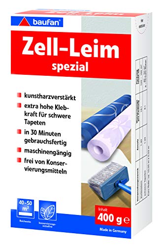 Baufan Zell Leim Spezial, für schwere und Rauhfasertapeten, 400 g von Baufan