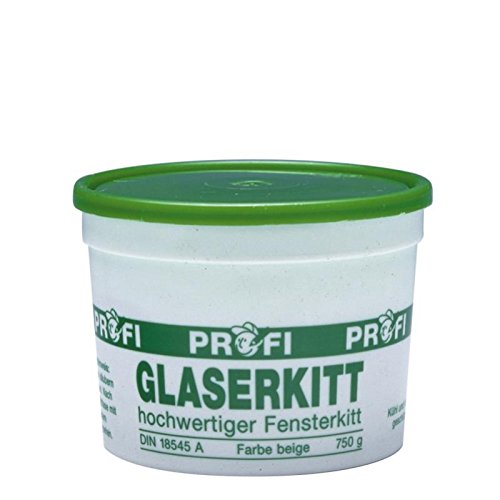 Baufan Profi Glaserkitt - 750g, beige I Fensterkitt zum Abdichten von Einfachgläsern in Holz- & Metallrahmen I In praktischer Runddose von Baufan