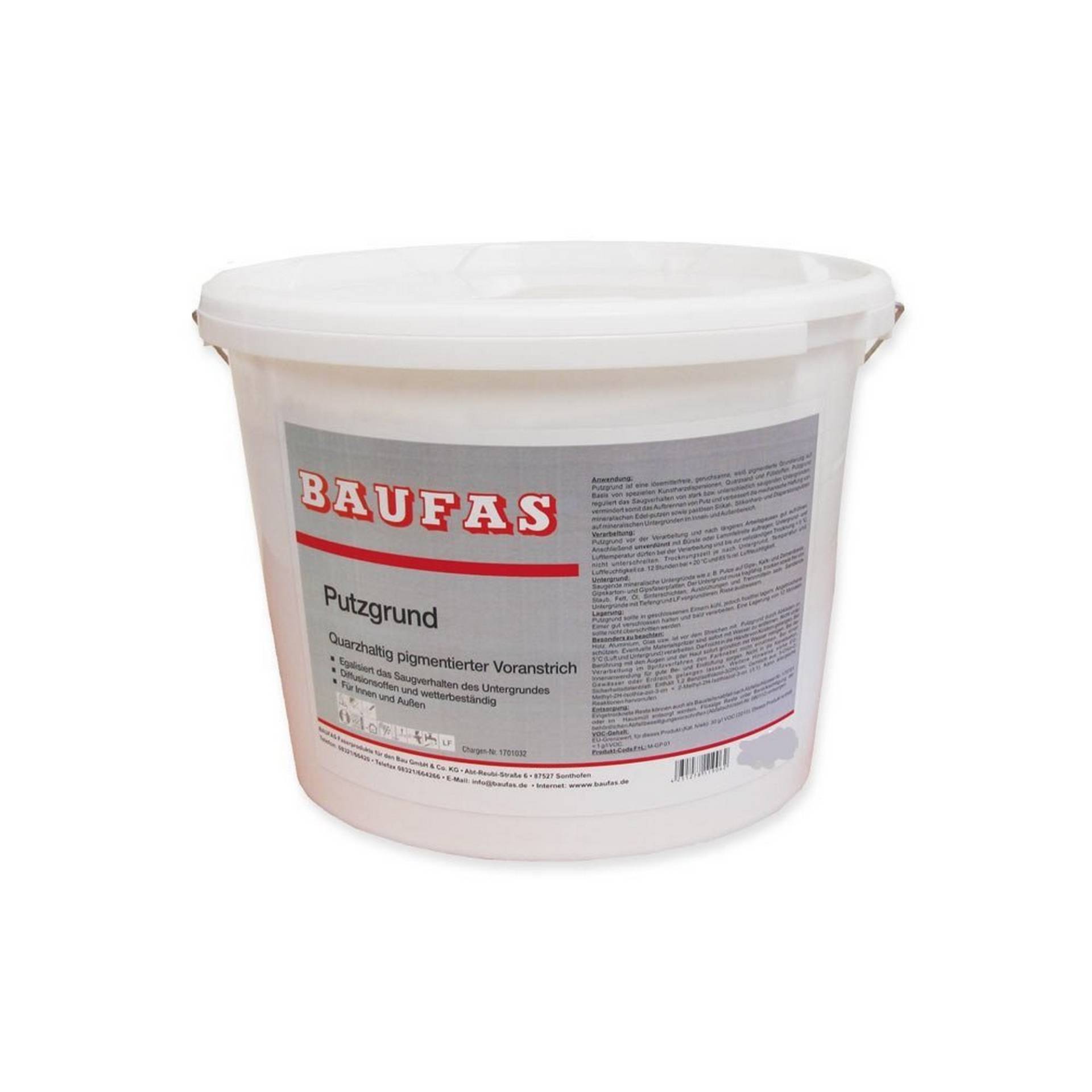 Baufas Putzgrund weiß pigmentiert 6 kg Baufas Putzgrund weiß pigmentiert 6 kg von Baufas