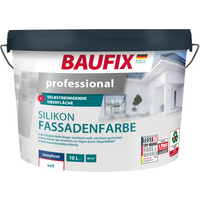 professional Silikon-Fassadenfarbe weiß von Baufix